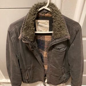 American Eagle brown bomber jacket